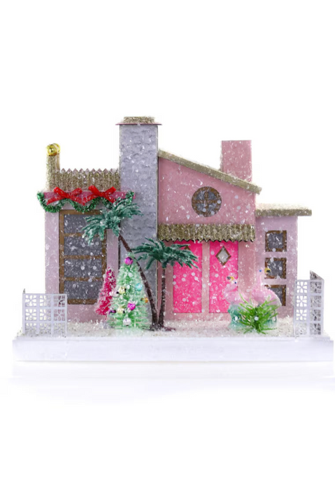 Pink Palm Springs Christmas Village House