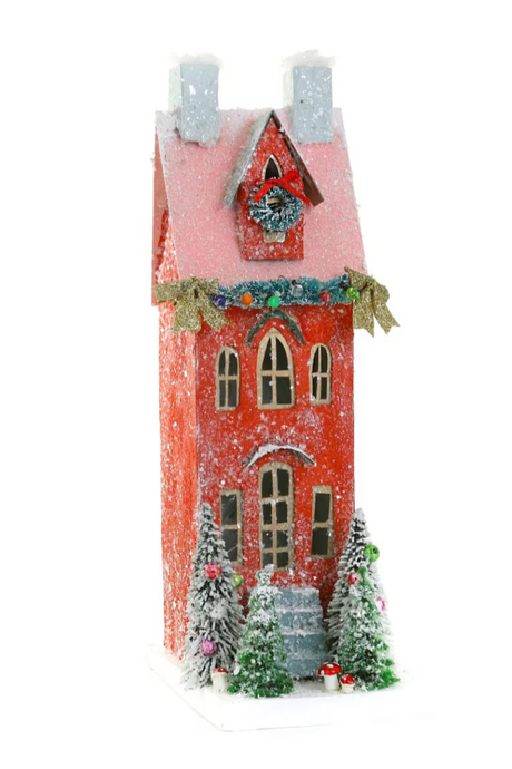 Red Christmas Village Townhouse