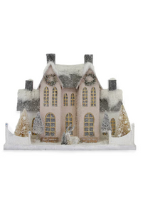 Elegant Ivory Manor Christmas Village House