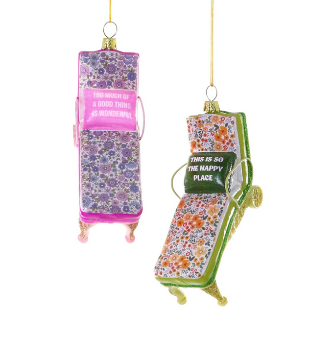 Palm Beach Chaise Lounge Christmas Ornament