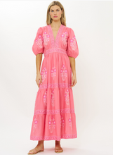 Load image into Gallery viewer, Oliphant V-Neck Puff Maxi | Raton Pink