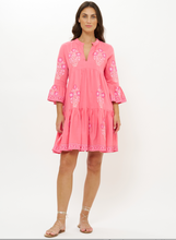 Load image into Gallery viewer, Oliphant Bell Sleeved Tiered Mini Dress | Raton Pink