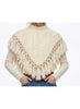 PREORDER Anna Cate Ivory Fringe Shawl Collar