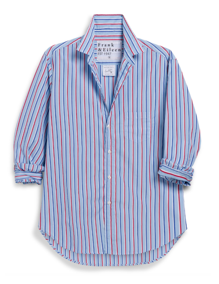Frank & Eileen | Eileen Relaxed Button-Up | Light Blue, Red