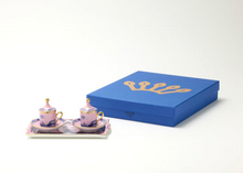 Load image into Gallery viewer, Ginori 1735 Oriente Italiano Espresso Set For Two With Tray | Azalea Pink