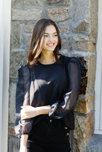 Load image into Gallery viewer, Sail To Sable Puff Sleeve Top | Black