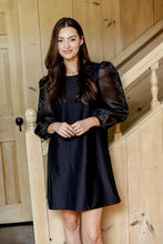 Load image into Gallery viewer, Sail To Sable Puff Sleeve Mini Dress | Black