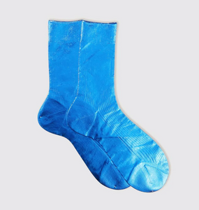 Maria De La Rosa One Ribbed Metallic Socks | Assortment