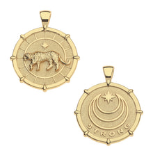 Load image into Gallery viewer, Jane Win STRONG Tiger Original Pendant Coin On 18" Drawn Link Chain