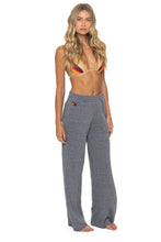 Load image into Gallery viewer, Aviator Nation 5 Stripe Wide Leg Pocket Sweatpants | Heather Grey