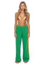 Load image into Gallery viewer, Aviator Nation Kelly Green 5 Stripe Wide Leg Pocket Pant | Kelly Green