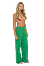 Load image into Gallery viewer, Aviator Nation Kelly Green 5 Stripe Wide Leg Pocket Pant | Kelly Green