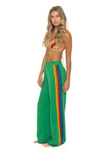 Load image into Gallery viewer, Aviator Nation Kelly Green 5 Stripe Wide Leg Pocket Pant | Kelly Green