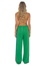 Load image into Gallery viewer, Aviator Nation Kelly Green 5 Stripe Wide Leg Pocket Pant | Kelly Green
