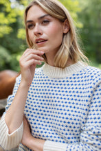 Load image into Gallery viewer, Marea Lodge Sweater | Ivory Tidal Blue Birdseye