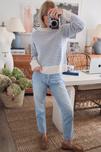 Load image into Gallery viewer, Marea Lodge Sweater | Ivory Tidal Blue Birdseye
