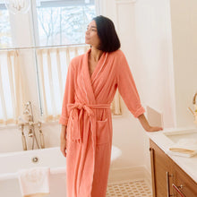 Load image into Gallery viewer, Weezie Towels Women's Long Scallop Lightweight Robe | Tulip