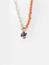 Load image into Gallery viewer, Nach France Pearl &amp; Spotted Fish Necklace
