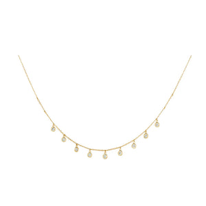 Dangling Diamond & Gold Drop Station Necklace | Assortment