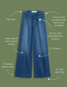 Frank & Eileen West Village NYC Wide-Leg Trouser