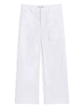 Load image into Gallery viewer, Frank &amp; Eileen Wexford Patch Pocket Wide Leg Linen Pant | White
