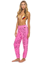 Load image into Gallery viewer, Aviator Nation BANDANA SWEATPANTS | NEON PINK