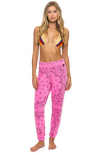 Load image into Gallery viewer, Aviator Nation BANDANA SWEATPANTS | NEON PINK