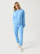 Load image into Gallery viewer, AVIATOR NATION Glitter Heart Sweatpant | Sky Blue