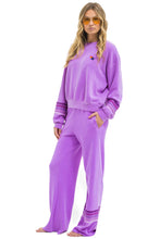 Load image into Gallery viewer, Aviator Nation RUGBY STITCH WIDE LEG POCKET SWEATPANTS | NEON PURPLE // PURPLE