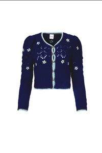 Hunter Bell Willow Cardigan | Navy Knit
