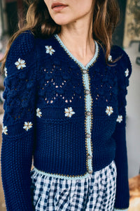 Hunter Bell Willow Cardigan | Navy Knit