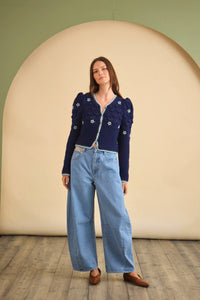 Hunter Bell Willow Cardigan | Navy Knit
