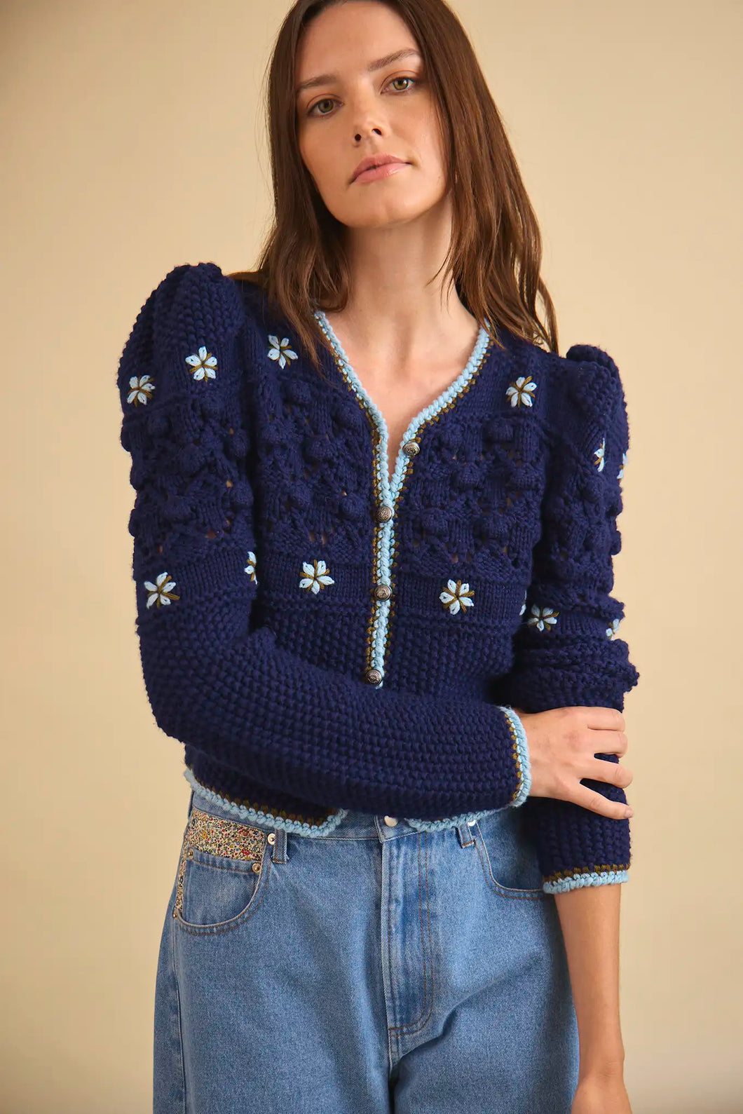 Hunter Bell Willow Cardigan | Navy Knit