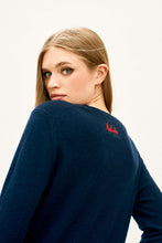 Load image into Gallery viewer, Jumper1234 Naughty But Nice Christmas Cashmere Sweater | Navy