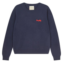 Load image into Gallery viewer, Jumper1234 Naughty But Nice Christmas Cashmere Sweater | Navy