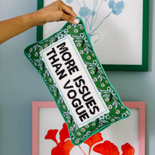 Load image into Gallery viewer, More Issues Than Vogue Needlepoint Pillow