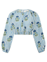 Load image into Gallery viewer, Maison Marigold Newport TOP | Blue &amp; Green Blockprint