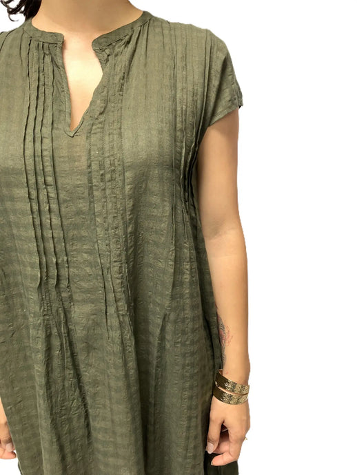 Grace Gingham Tunic Dress | Moss Green