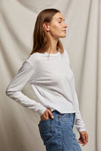 Load image into Gallery viewer, Perfect White Tee Harley Long Sleeve Crispy Cotton Boxy Tee | White
