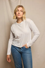 Load image into Gallery viewer, Perfect White Tee Harley Long Sleeve Crispy Cotton Boxy Tee | White