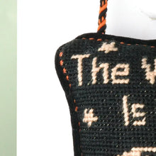 Load image into Gallery viewer, &quot;The Witch Is In&quot; Needlepoint Halloween Door Hanger