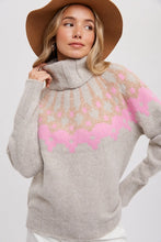 Load image into Gallery viewer, Barbie Pink Fair Isle Turtleneck