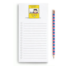 Load image into Gallery viewer, E Frances X Peanuts Lucy "The Doctor Is In" Market List Notepad
