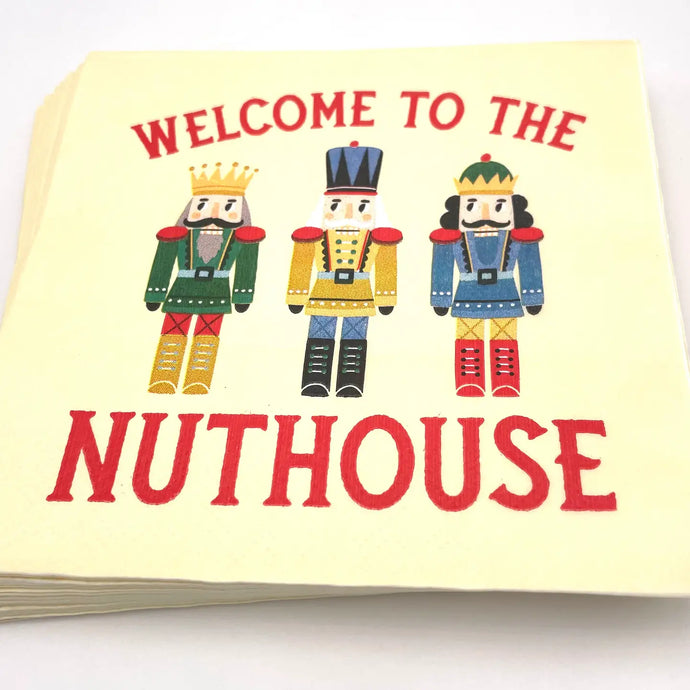 Welcome To The Nuthouse Christmas Cocktail Napkins