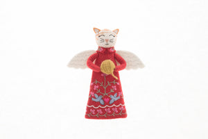 Cat Angel Christmas Tree Topper OR Mantle Decor