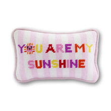 Load image into Gallery viewer, Furbish Studio You Are My Sunshine Mini Needlepoint Pillow