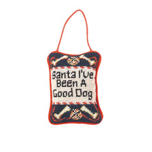 Load image into Gallery viewer, &quot;Santa I&#39;ve Been A Good Dog&quot; Needlepoint Door Hanger