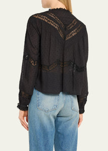 Loveshackfancy Ravelle Top | Black