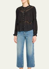 Load image into Gallery viewer, Loveshackfancy Ravelle Top | Black