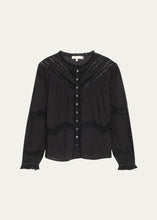 Load image into Gallery viewer, Loveshackfancy Ravelle Top | Black